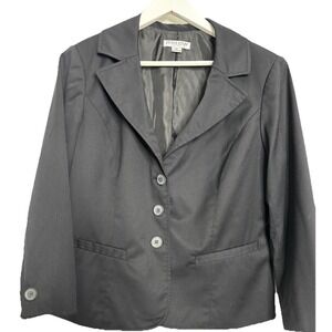 Vintage Pendleton Wool Blend‎ Women's Blazer Black Jacket Size 16